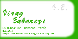virag babarczi business card